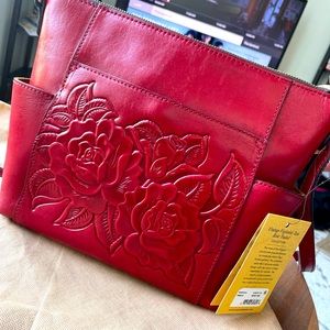 Patricia Nash Tooled leather crossbody purse and wallet